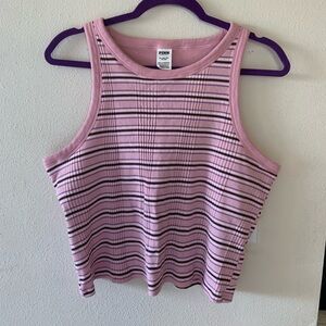 PINK Striped Tank Top